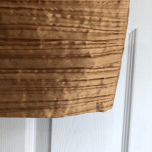 VINTAGE GOLD METALLIC SKIRT PENCIL SKIRT - Picture 2 of 7